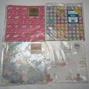Mix Lot of Vintage GIFT WRAP WRAPPING PAPER - Birthday - Baby Shower - RETRO